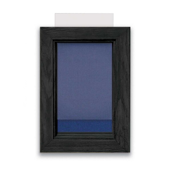 Indoor Enclosed Combo Board, 72"x36", Black Frame/Blue & Burgundy